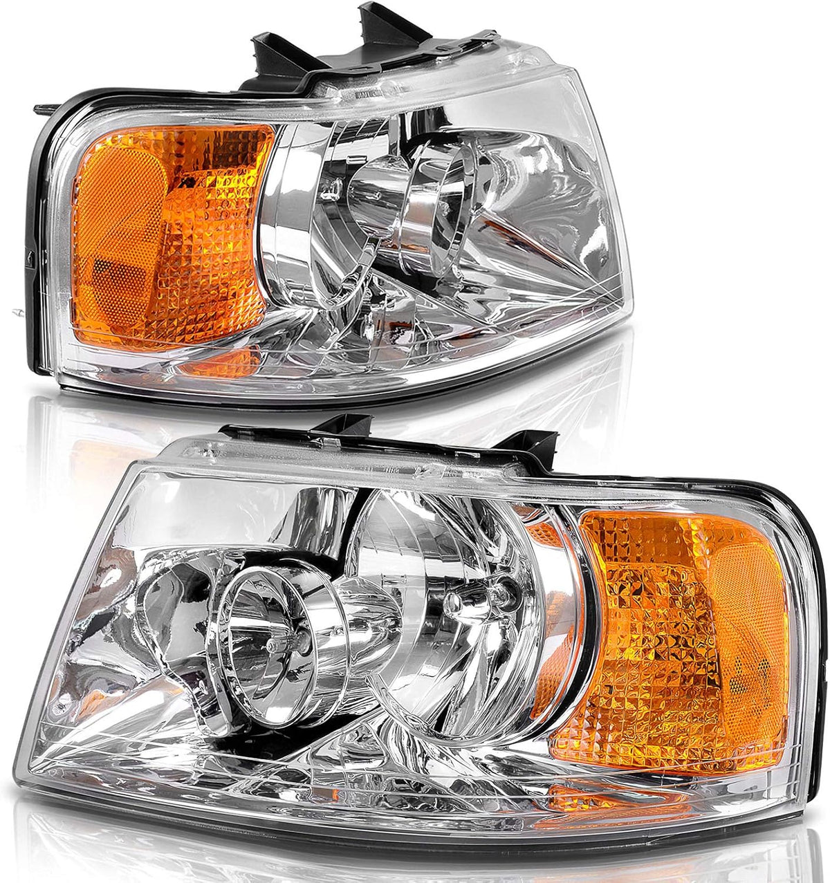 Chrome Housing Headlights Assembly for Ford Expedition K98887