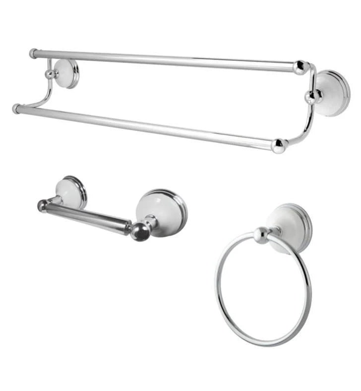 Victorian 3-Piece Bathroom Hardware, Polished Brass Z5912