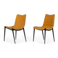 Orange Eco-Leather/Metal Dining Chairs (Set of 2) H447814