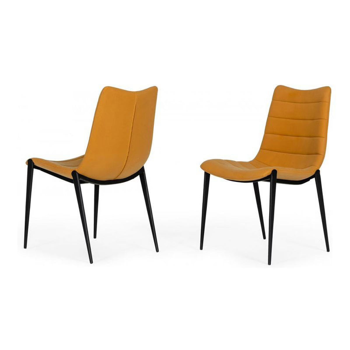 Orange Eco-Leather/Metal Dining Chairs (Set of 2) H447814