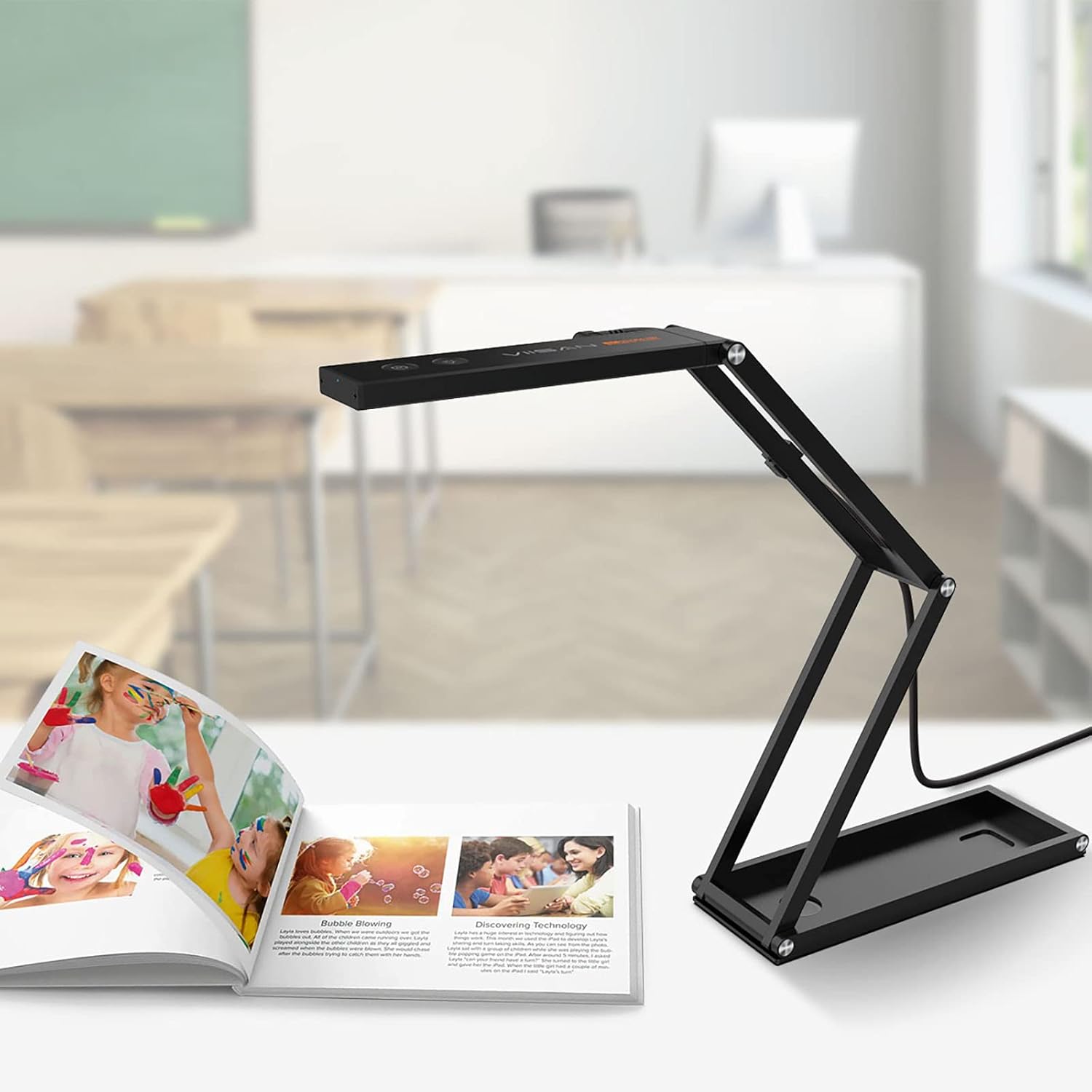 Document Camera 4K UHD 13MP Visualizer with Dual-Mode Autofocus and Built-in Microphones X242
