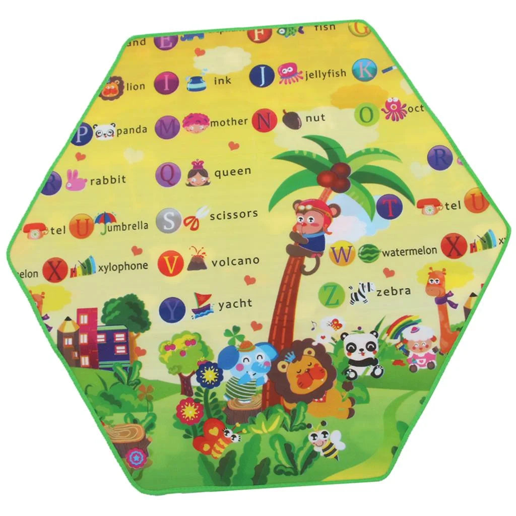 Hexagonal Play Tent with Crawling Carpet Mat F161