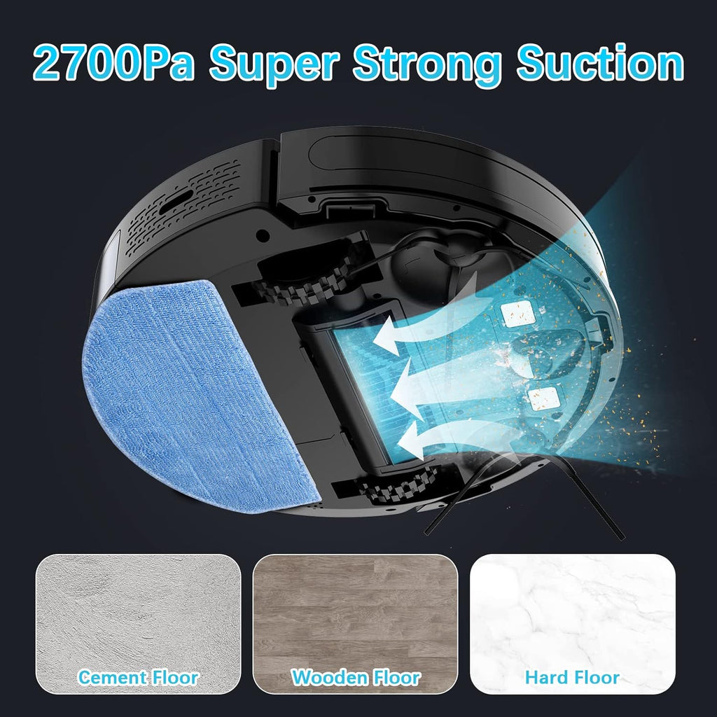 Black Robot Vacuum and Mop S235