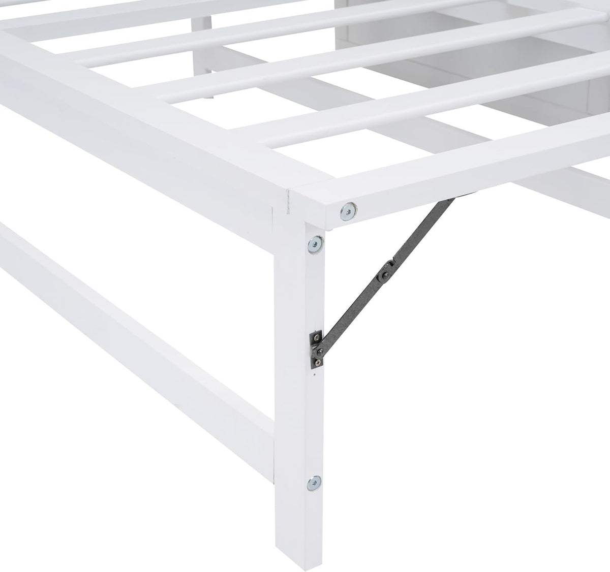 White Queen Murphy Bed Chest with Charging Station J31455