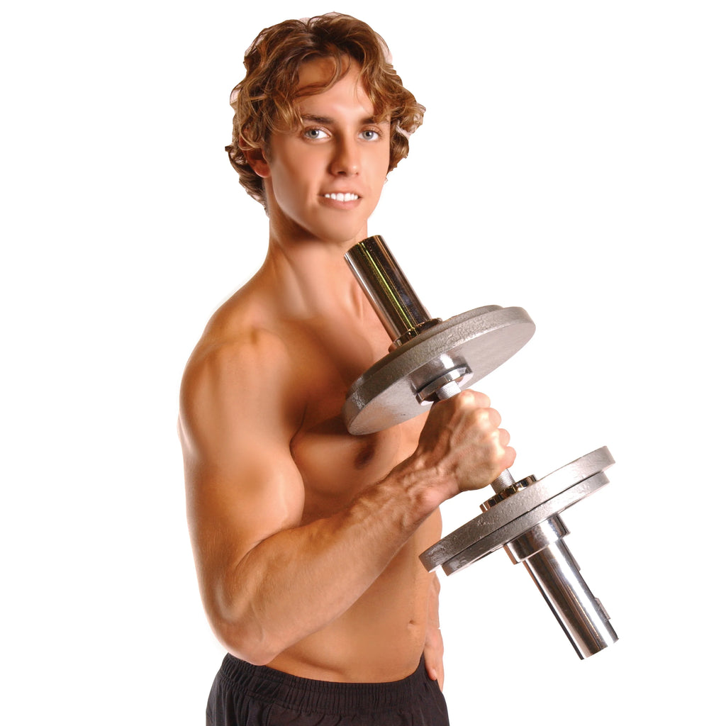 Chrome Olympic Dumbbell Handle with Collars Y24090