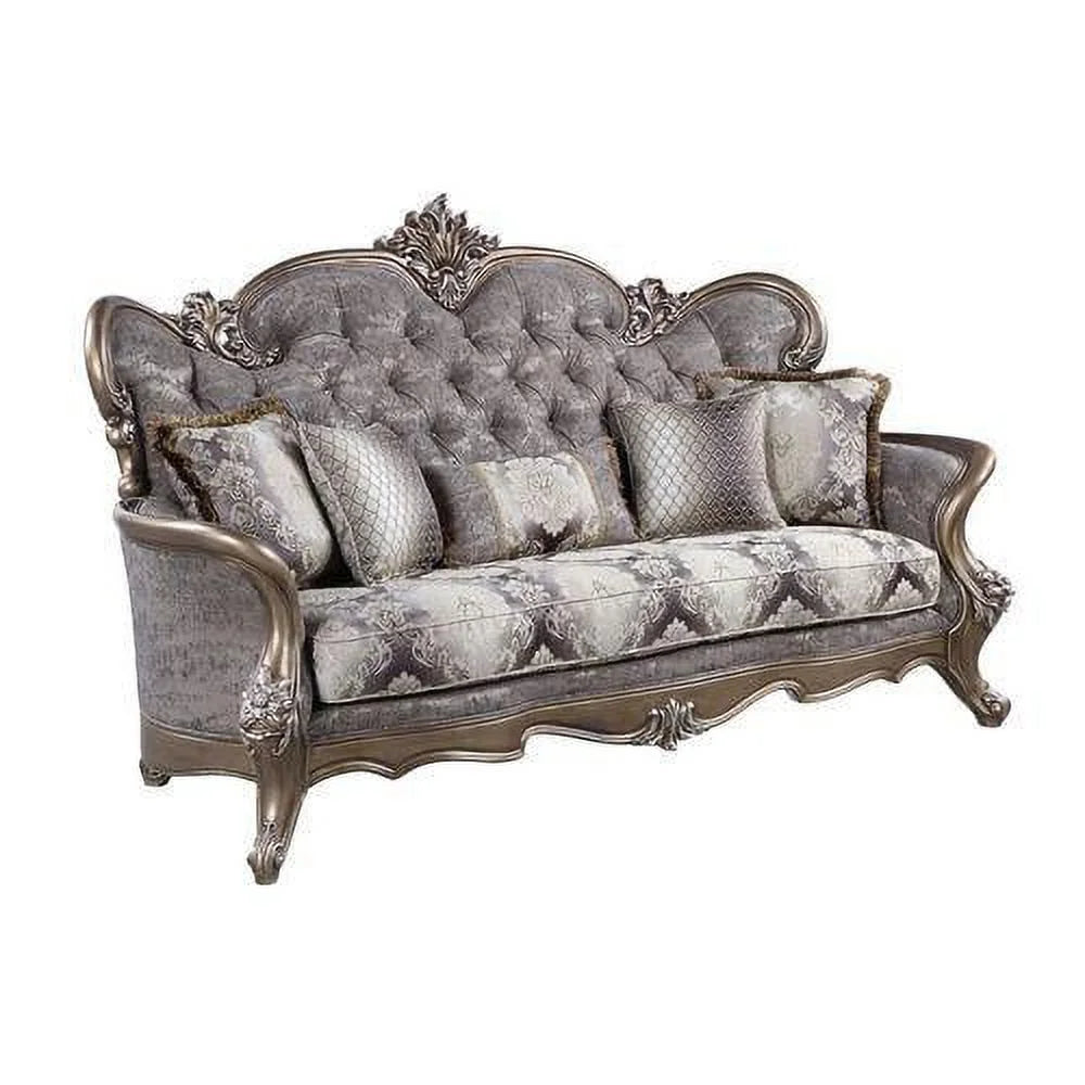 Gray Fabric 4pcs Living Room Set B9713