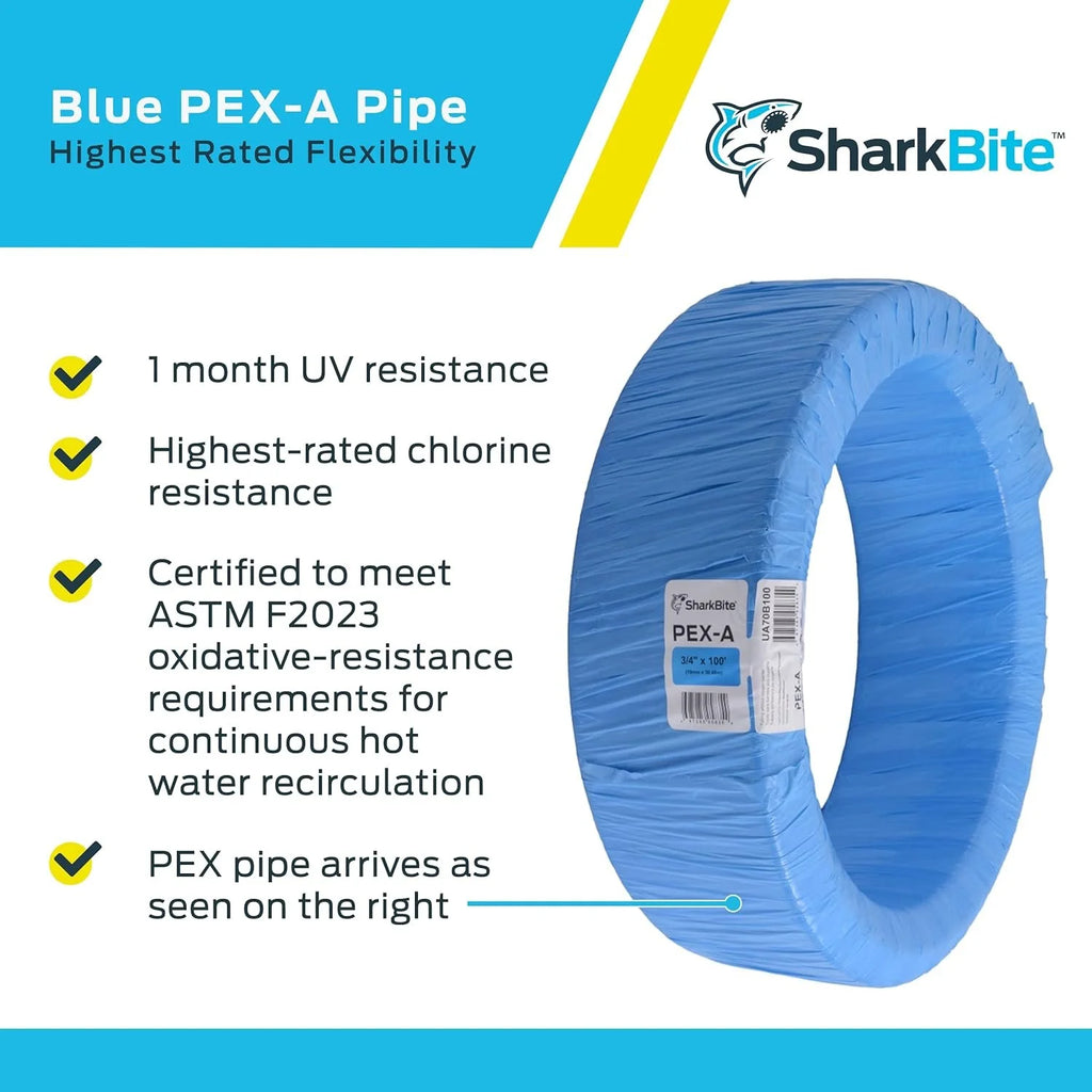 3/4 Inch x 100 Feet Blue PEX-A Flexible Water Tubing Z8771