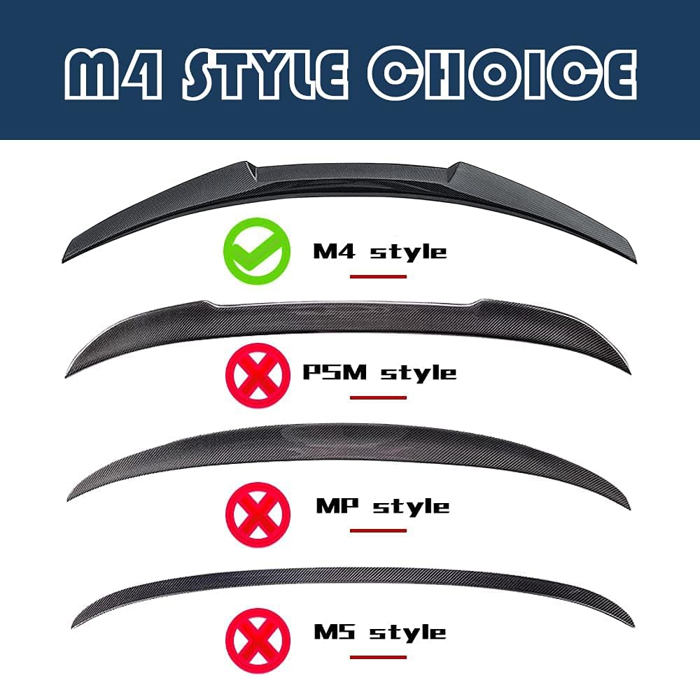 Rear Spoilers Wings Carbon Fiber Style (Black) T3936
