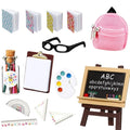 Plastic Dollhouse Mini Simulation School Bag Combination Kit Q932