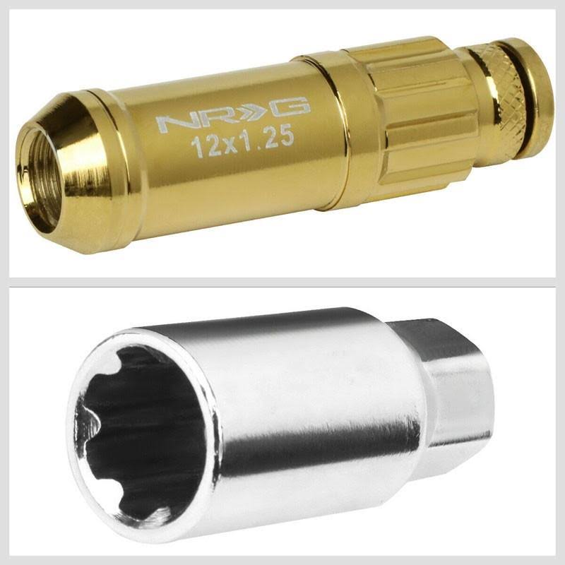 21 PC Chrome Gold Steel Lug Nut Set I71910