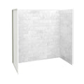 Marble Carrara Fiberglass/Plastic Composite Bathtub Wall Surround W411542