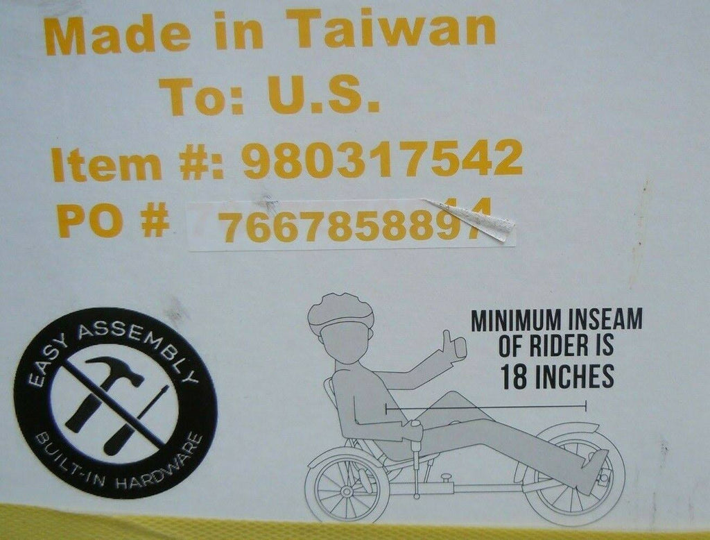 Red Three Wheeled Cruiser W943