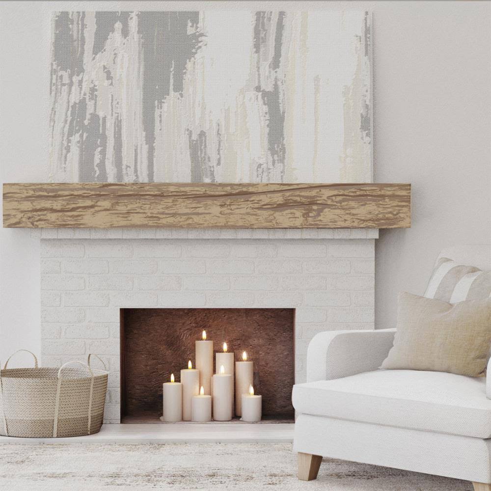 Natural Golden Oak Faux Wood Fireplace Mantel U70653