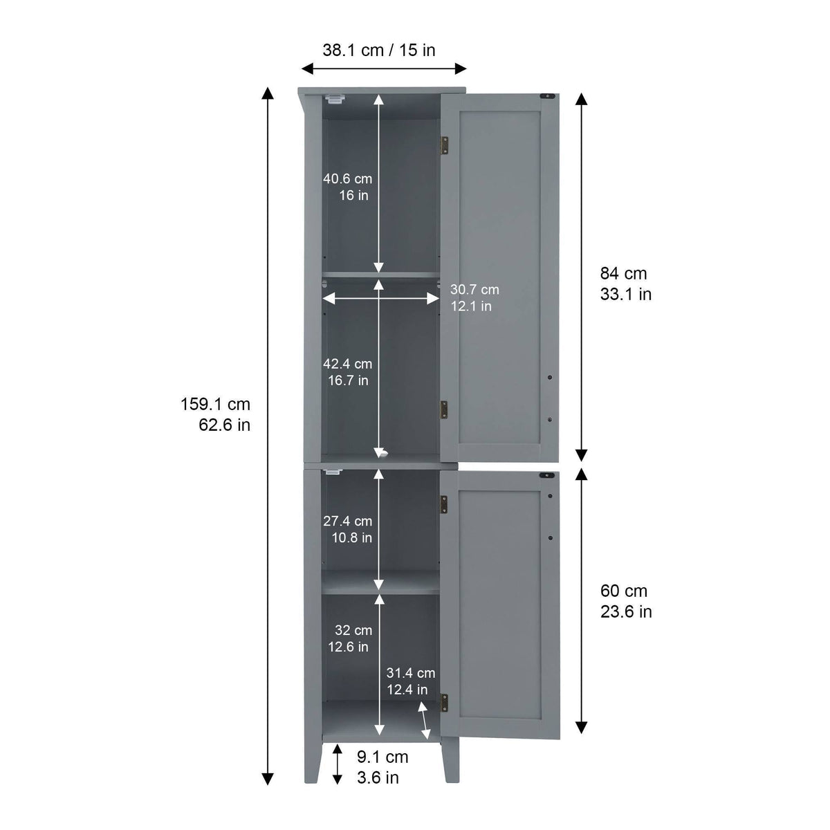 Wooden Linen Tower Cabinet Q18011