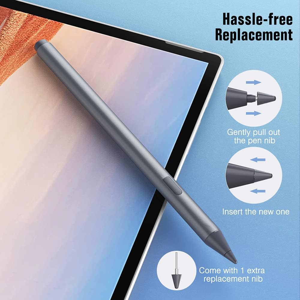 Magnetic Stylus Pen for Surface, 4096 Levels of Pressure Sensitivity, Pack of 2 E353873
