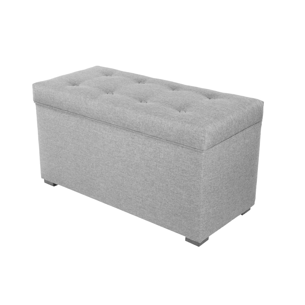 Tufted Storage Bench Gray P595061