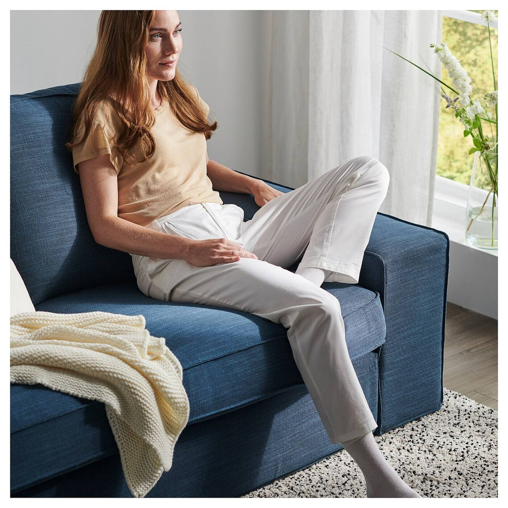 Dark Blue Loveseat I70962