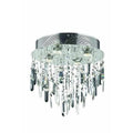 4 Light Chrome Flush Mount with Royal Cut Crystals C441