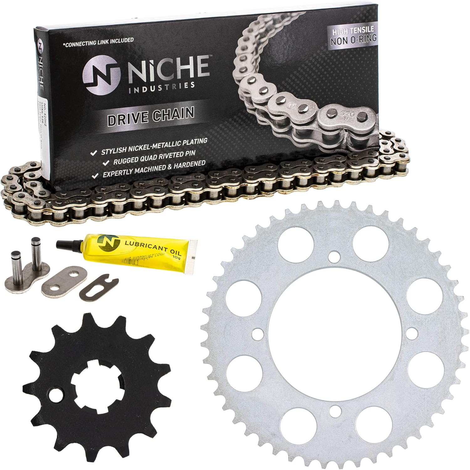 Drive Sprocket Chain Combo 13 49 Tooth 420HZ 118 Links Pack of 2 K9760