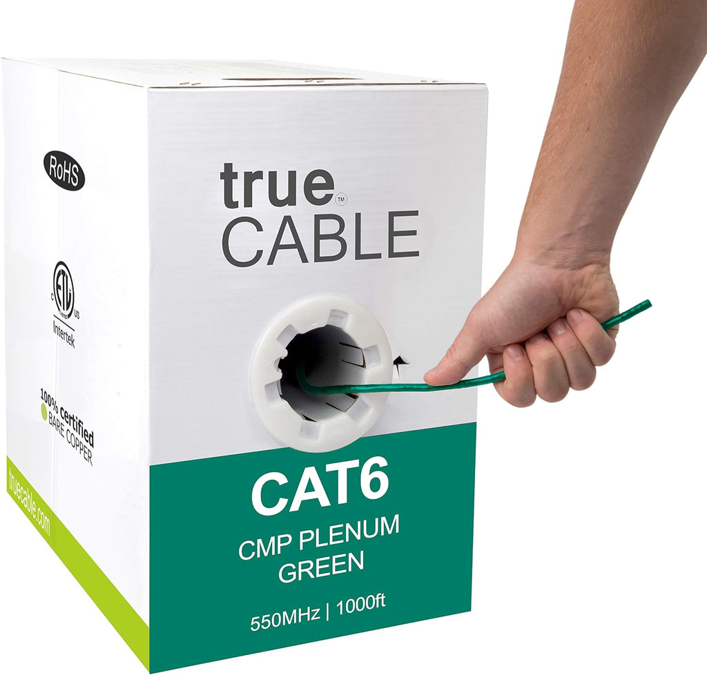 1000ft Purple 23AWG 4 Pair Solid Bare Copper Bulk Ethernet Cable E79824