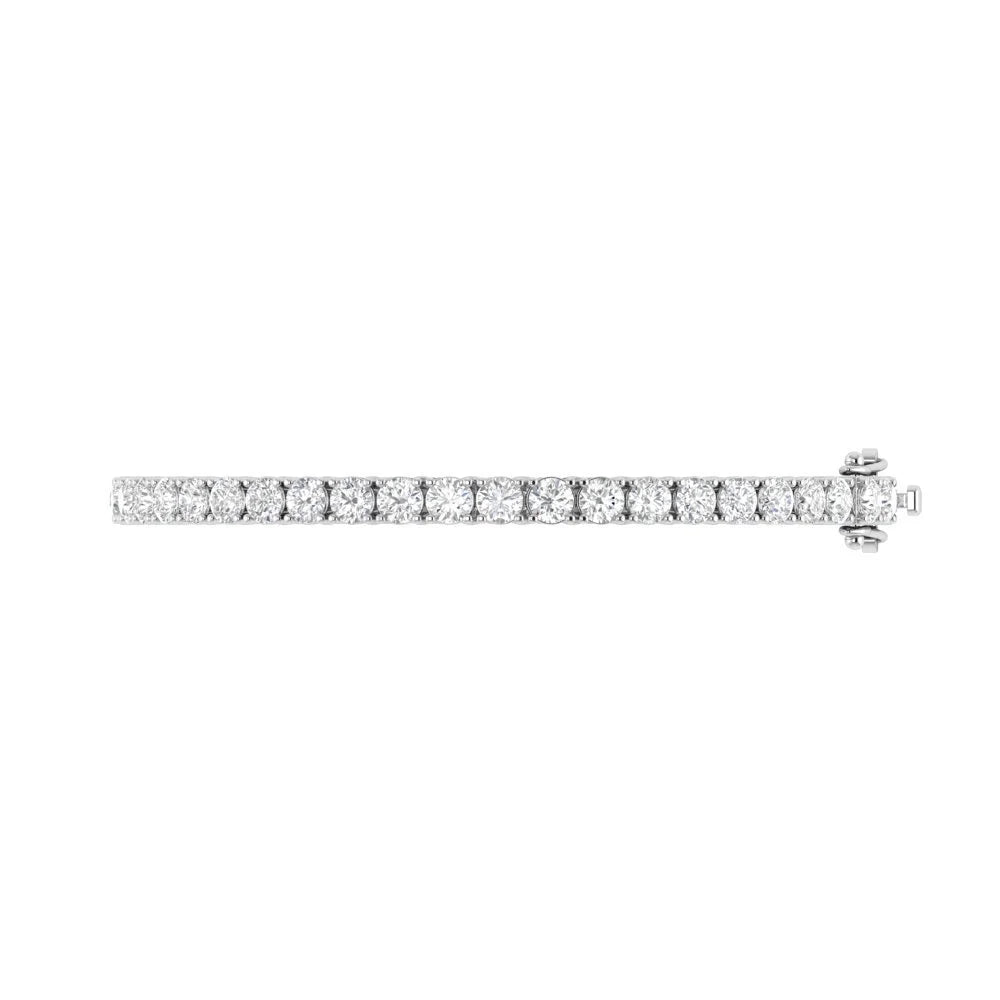 18k White Gold Plated Tennis Bracelet 4MM with Round Moissanite E50528