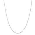 10K White Gold Diamond-Cut Rope Chain N7319