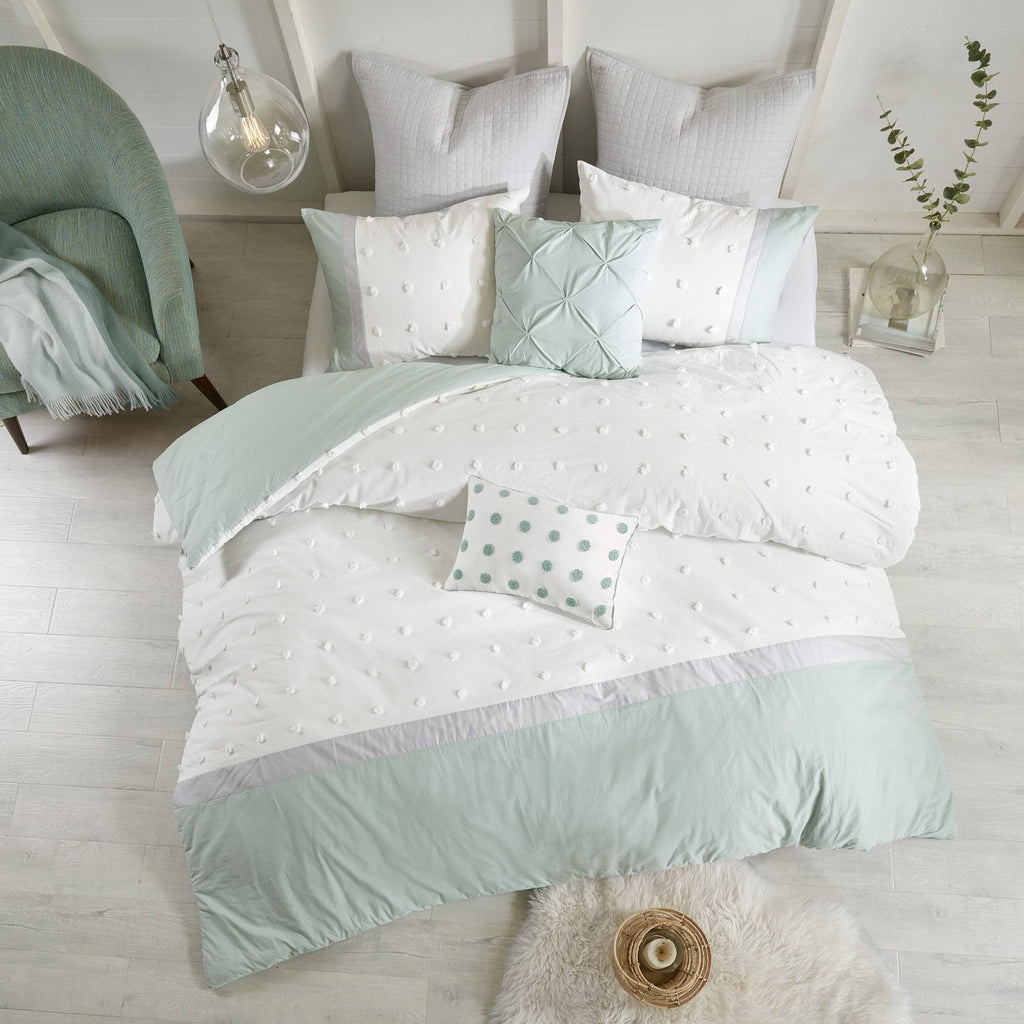 7 Piece Cotton Jacquard Duvet Cover Set Y42159