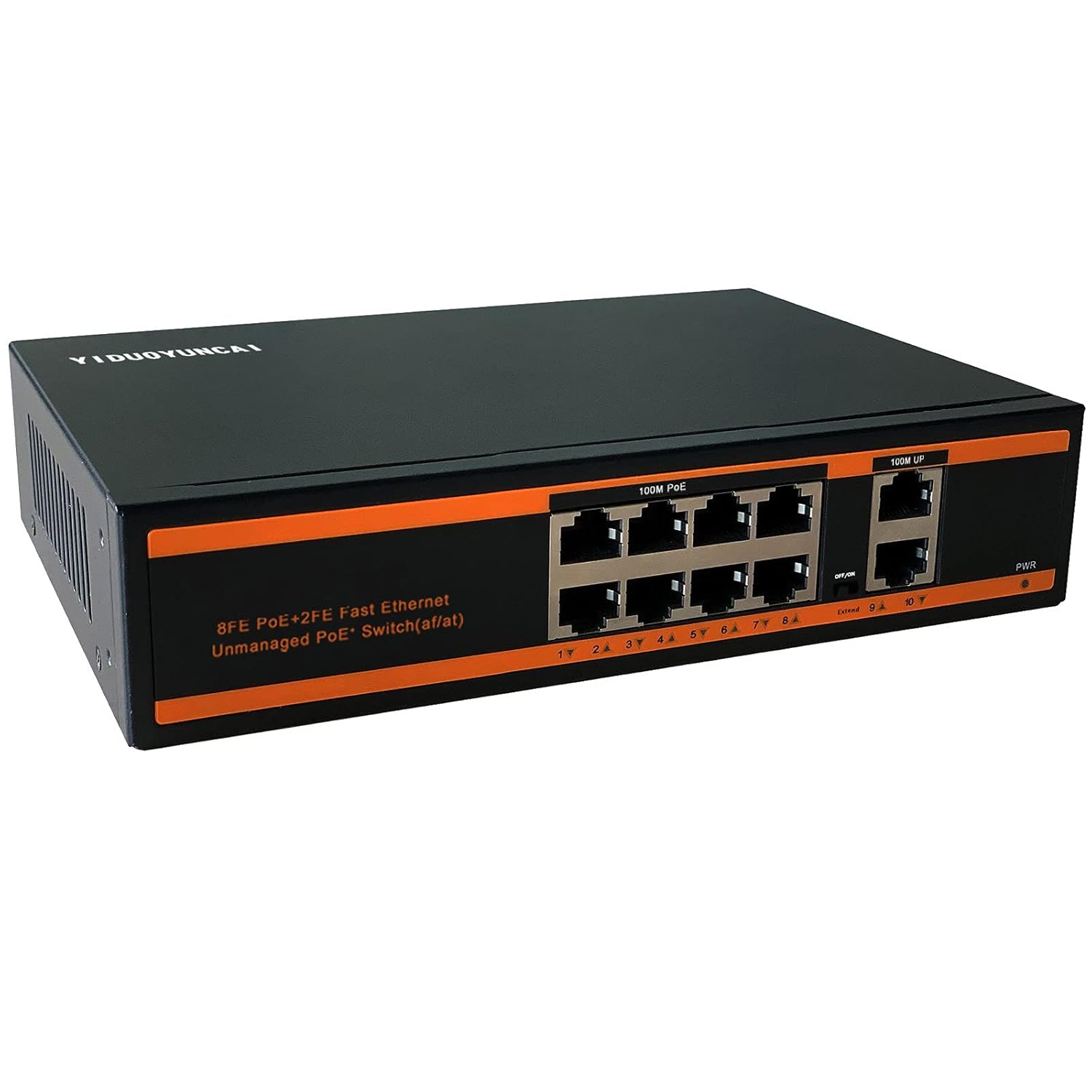 10 Port Gigabit PoE Switch, 8 Port PoE+ 1000Mbps, 2 Uplink Port, 150W, Metal, Fanless, Pack of 2 N754