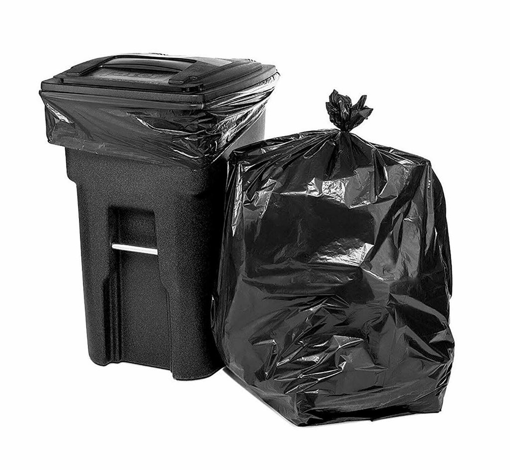 500 Pack Black Poly Heavy Duty Trash Bags 33 Gal V3315