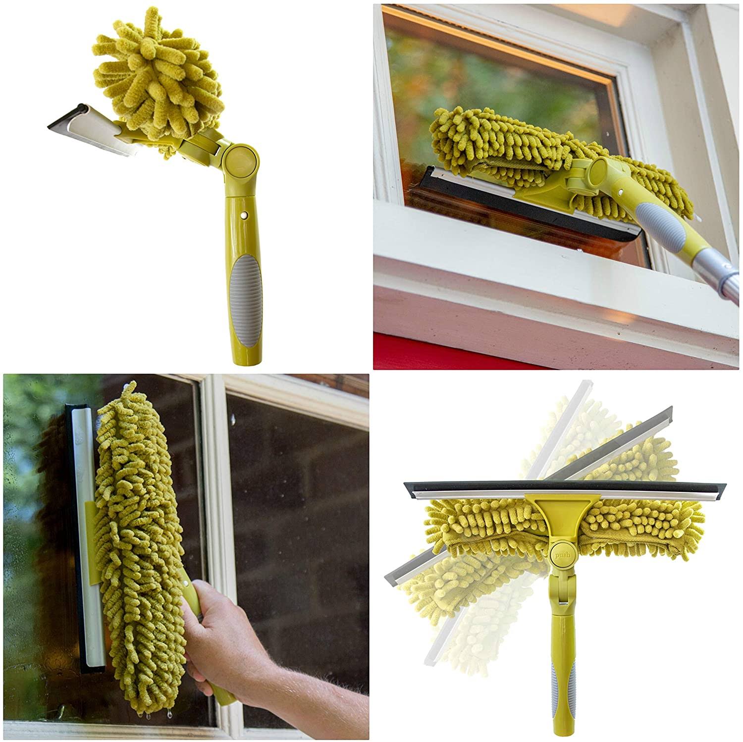 7-30 Foot Extension Pole with Squeegee and Window Washer Q1185