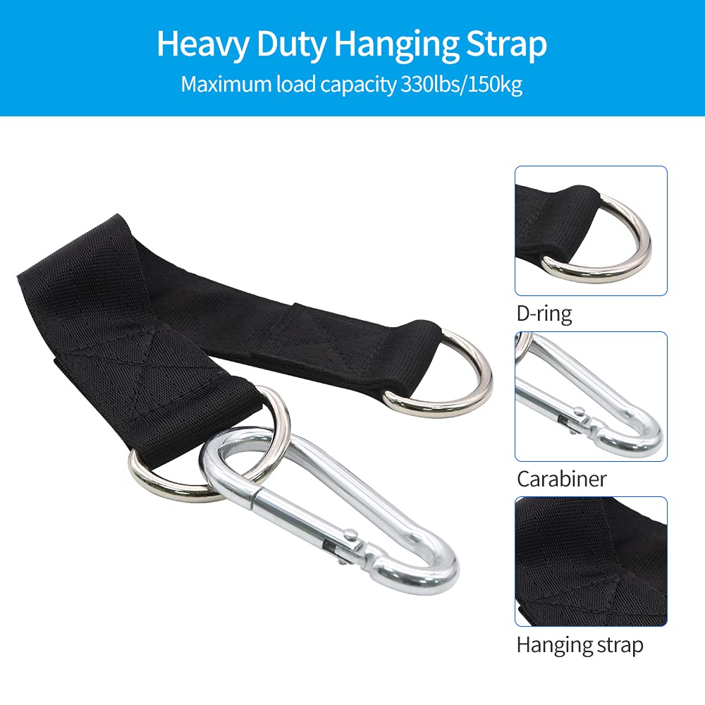 3.54in/90mm Gym Cable Pulley Wheel with Hanging Straps and Carabiner, 360 Degree Rotating Silent Pulley, Pack of 2 A5828