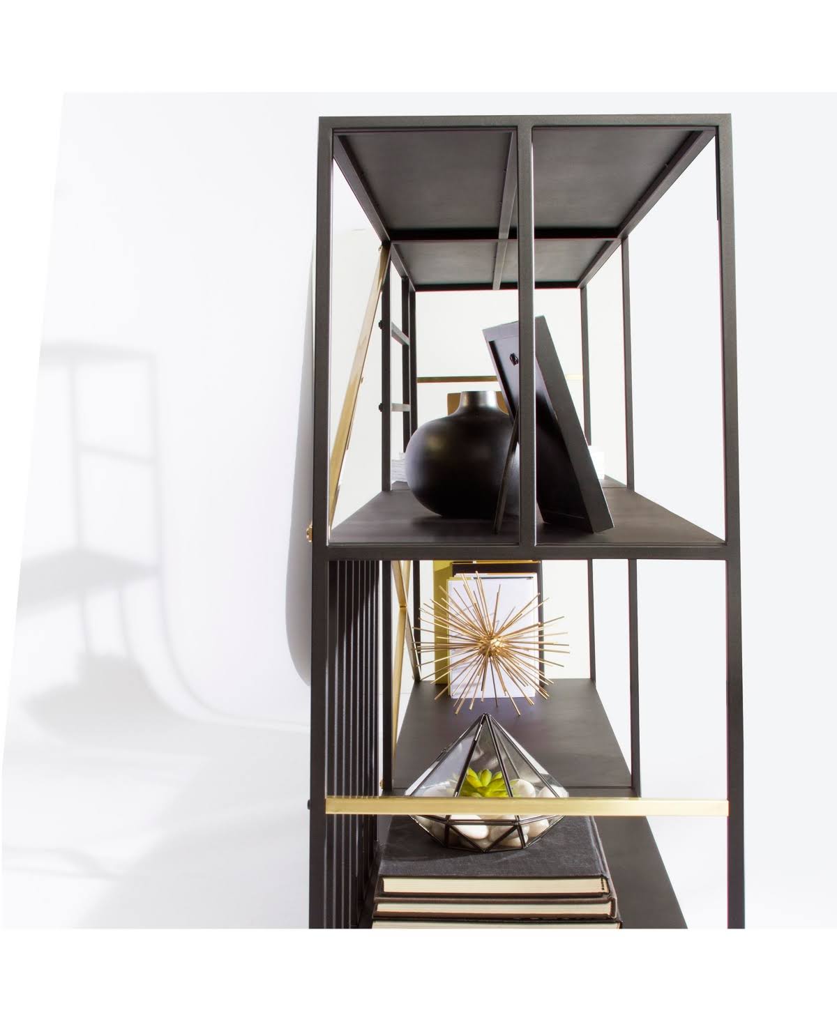 Black 2 Shelf Bookcase X15258