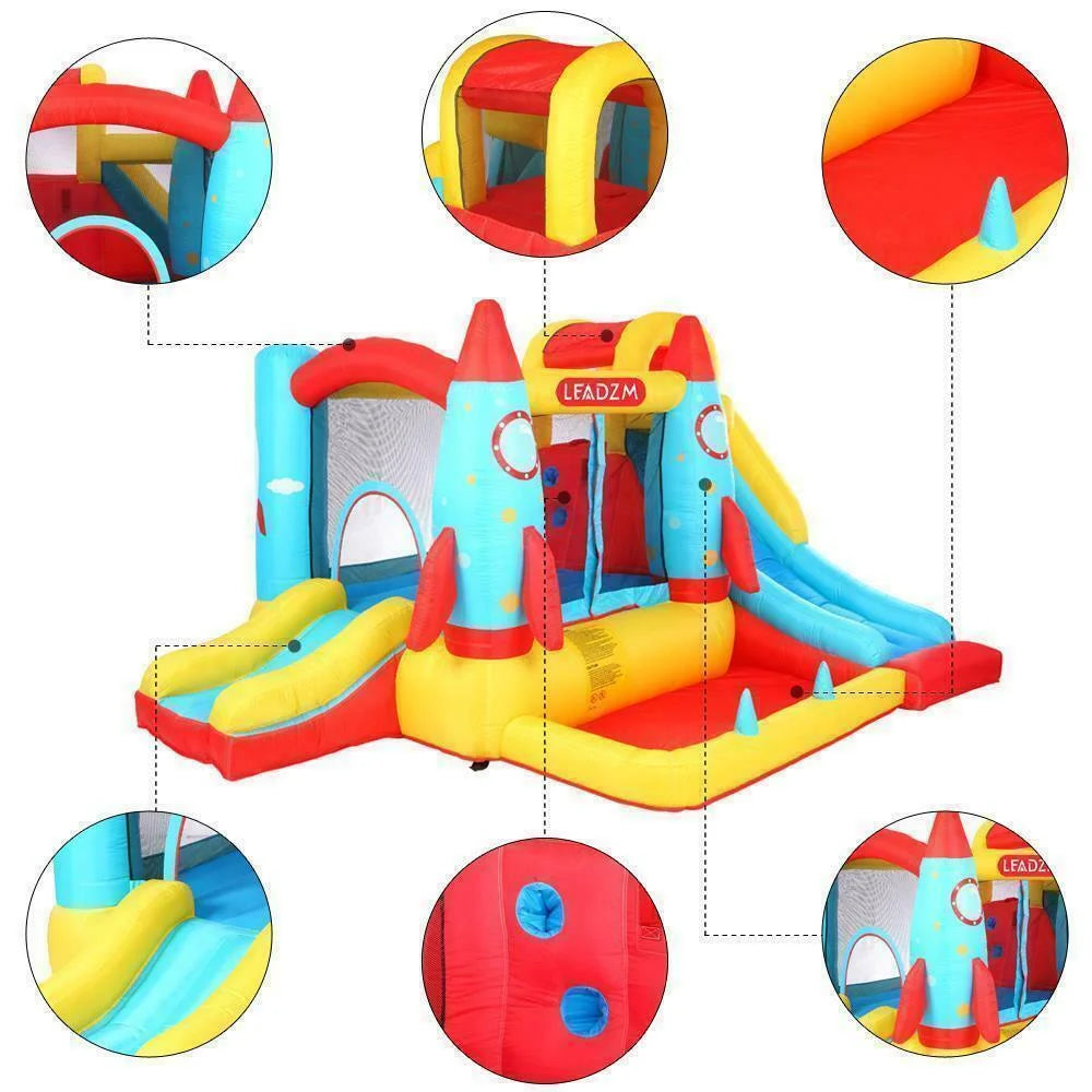 3 in 1 Kids Bouncy Castle House Inflatable Trampoline Slide Water Pool with Blower J12271