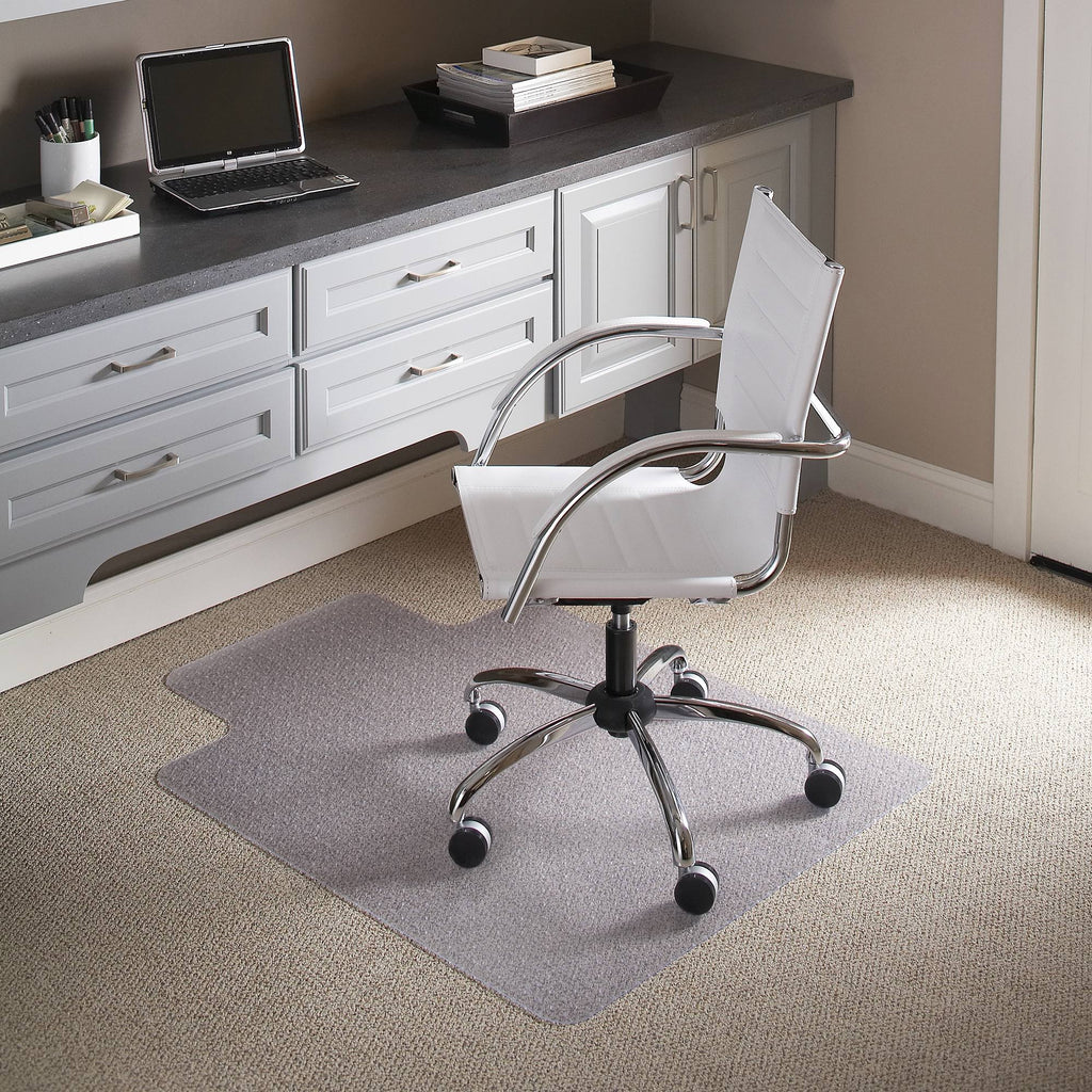 Clear Contemporary Carpet Chair Mat with Lip T89564