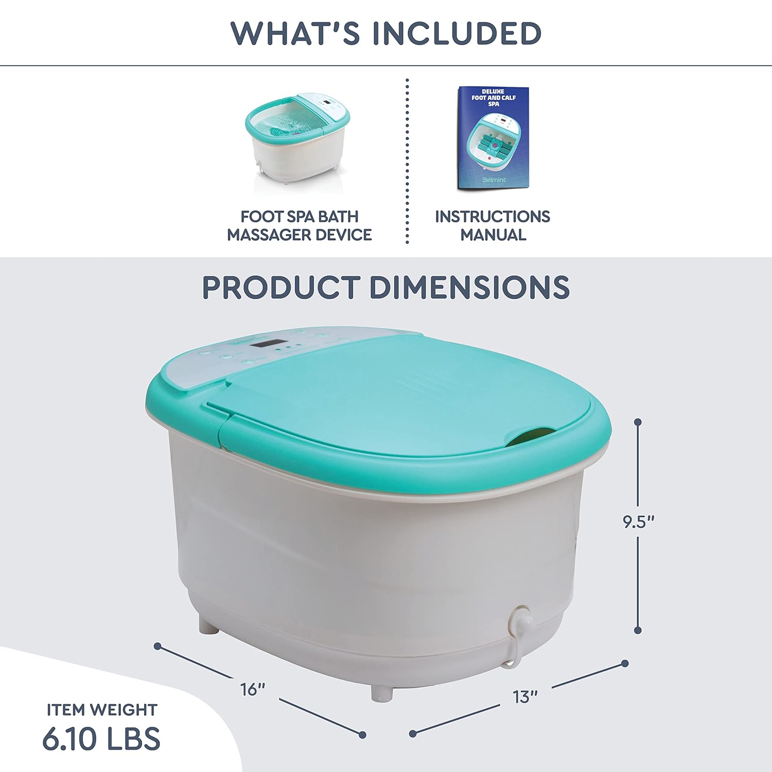 Heated Foot Bath Spa with Shiatsu Massage and Callus Remover V715722