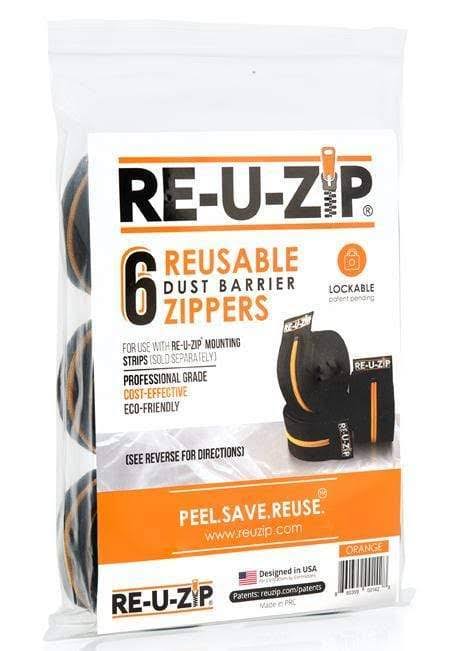 Red Reusable Dust Barrier Zipper 6 Pack G558996