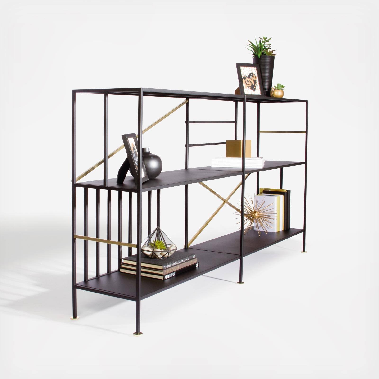 Black 2 Shelf Bookcase X15258
