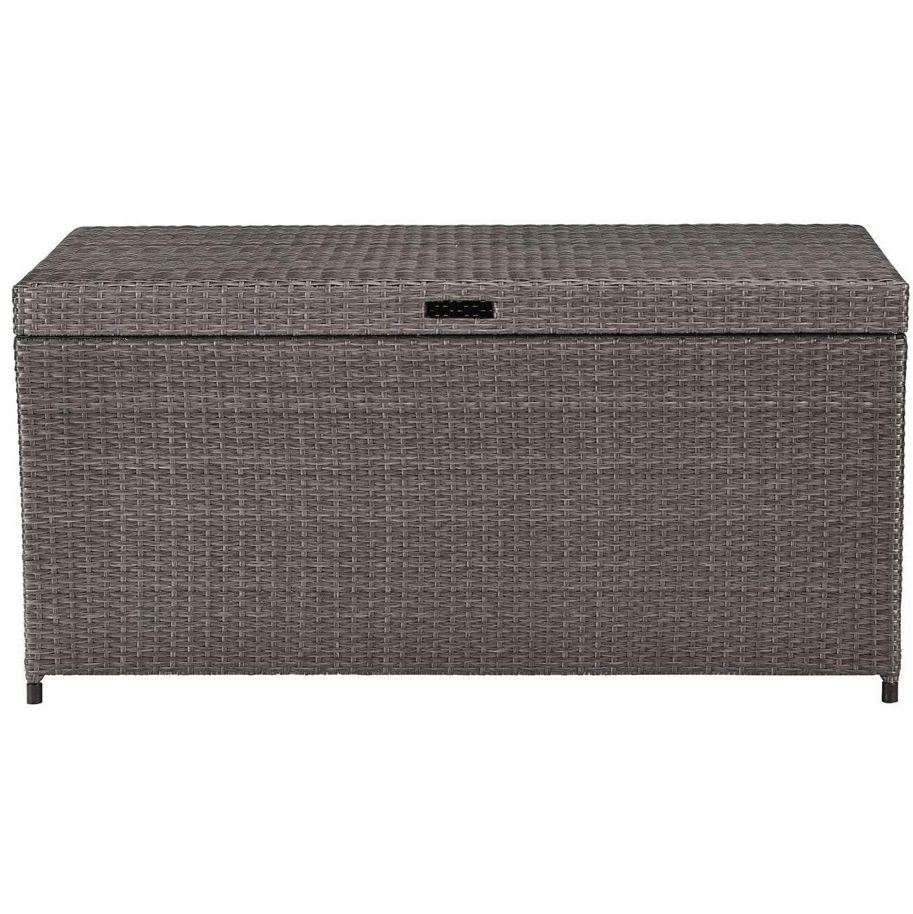 Weathered Gray Wicker Patio Deck Box S923