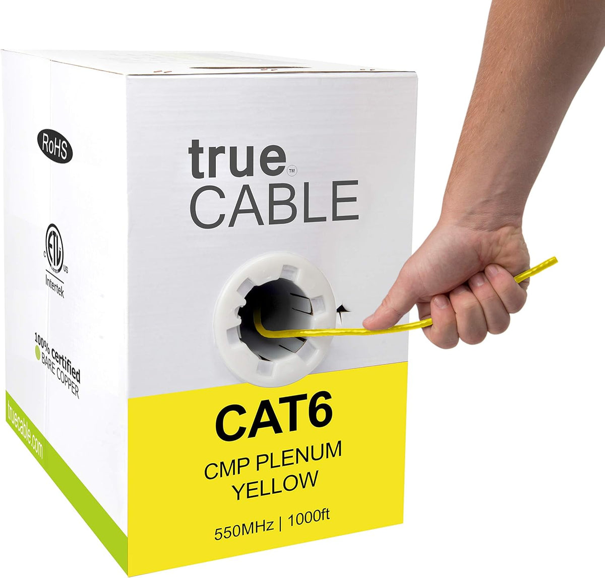 1000ft Purple 23AWG 4 Pair Solid Bare Copper Bulk Ethernet Cable E79824