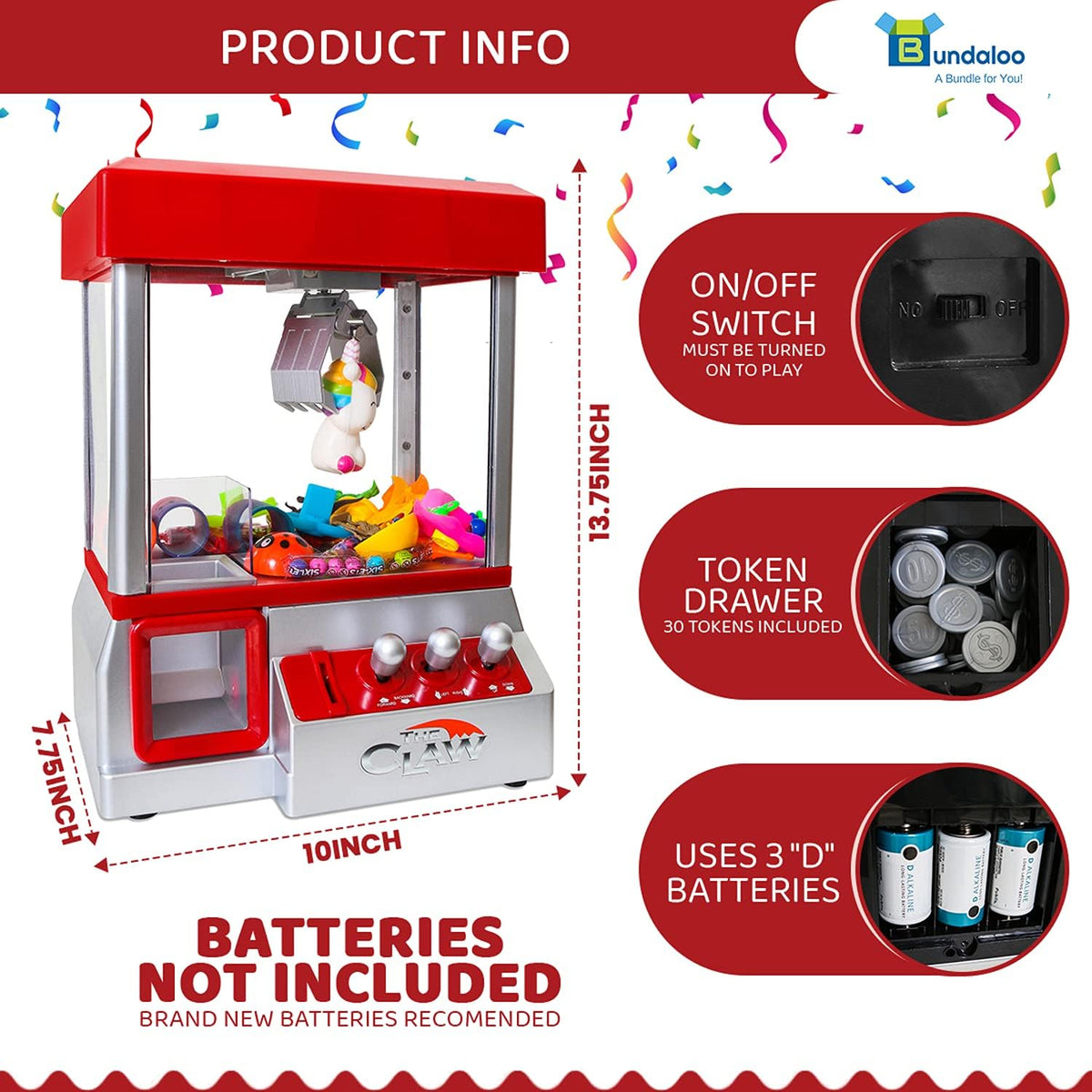 Claw Machine Arcade Game Toy with Music W973640