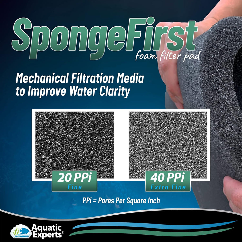 Aquarium Filter Sponge Pad, 12 x 72 40ppi, Pack of 2 I764961
