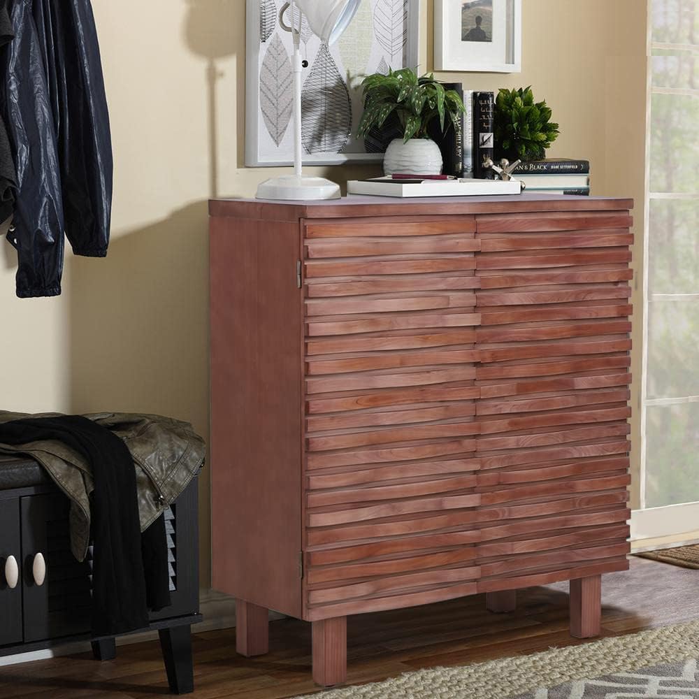 Grey 2 Doors Storage Cabinet with Drawer Buffet & Sideboard H61127