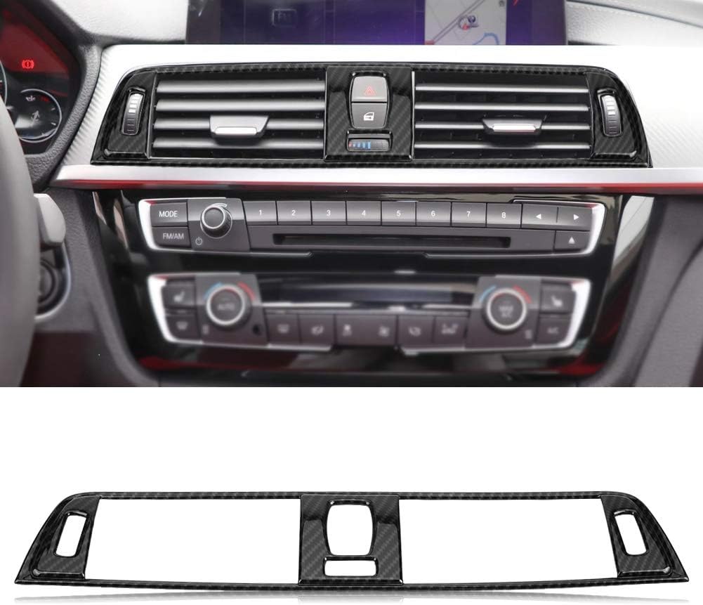Carbon Fiber Console Air Vent Cover Trim Pack of 2 Z415