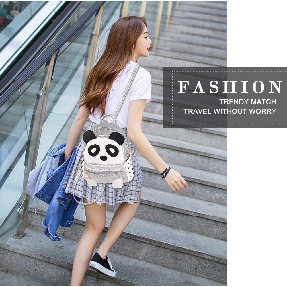 Waterproof Leather Panda Backpack A158021