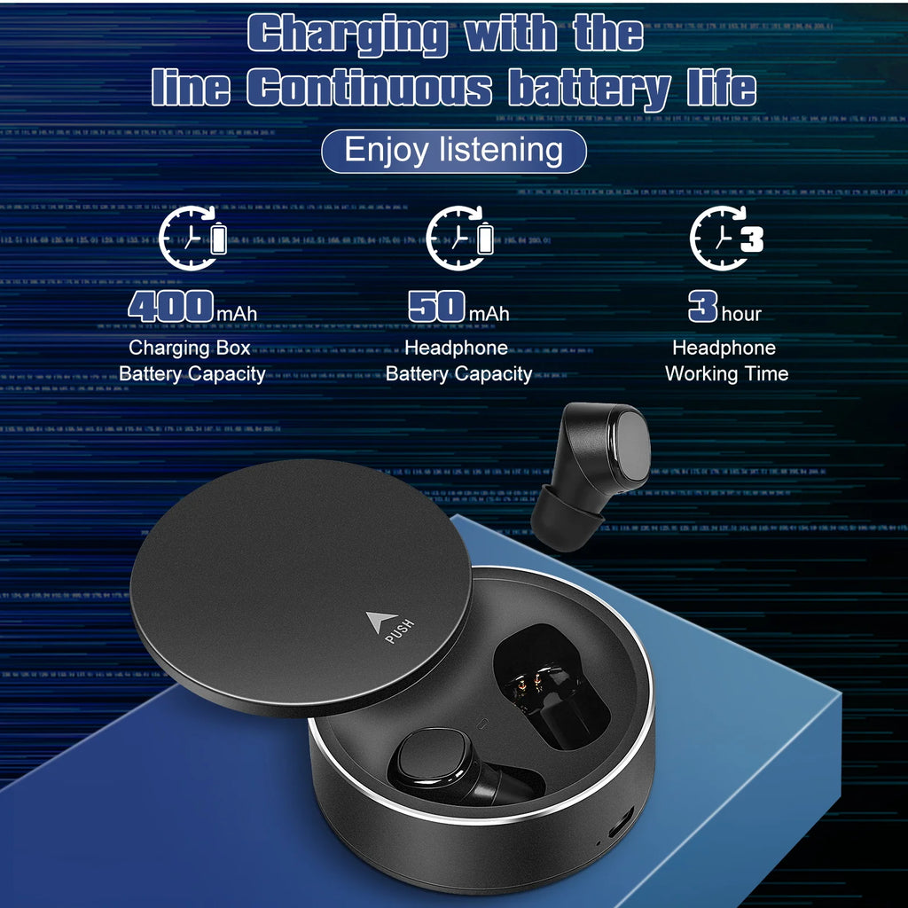 Black True Wireless Earbuds with Mic N31787