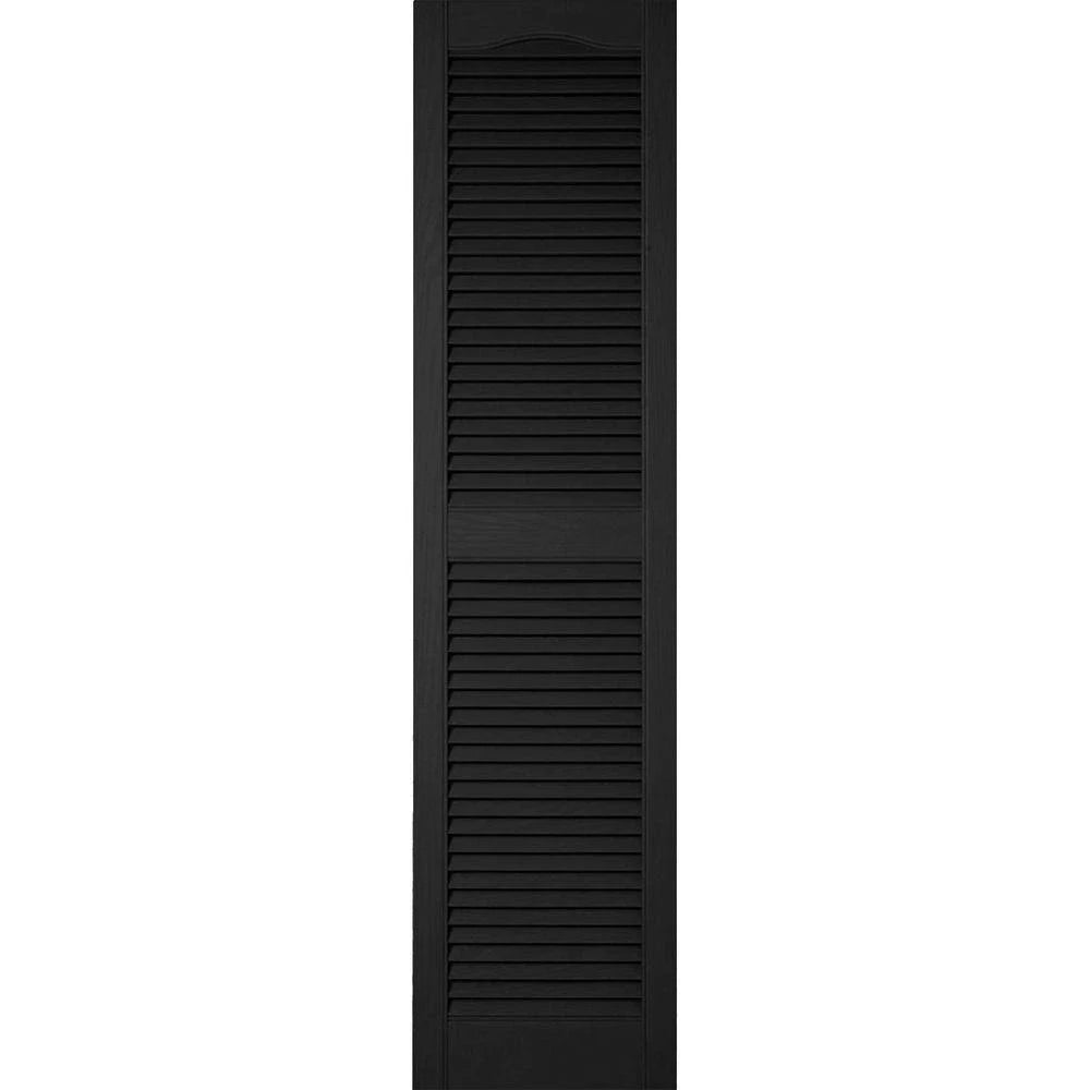 Black Vinyl Open Louver Shutters Z66635