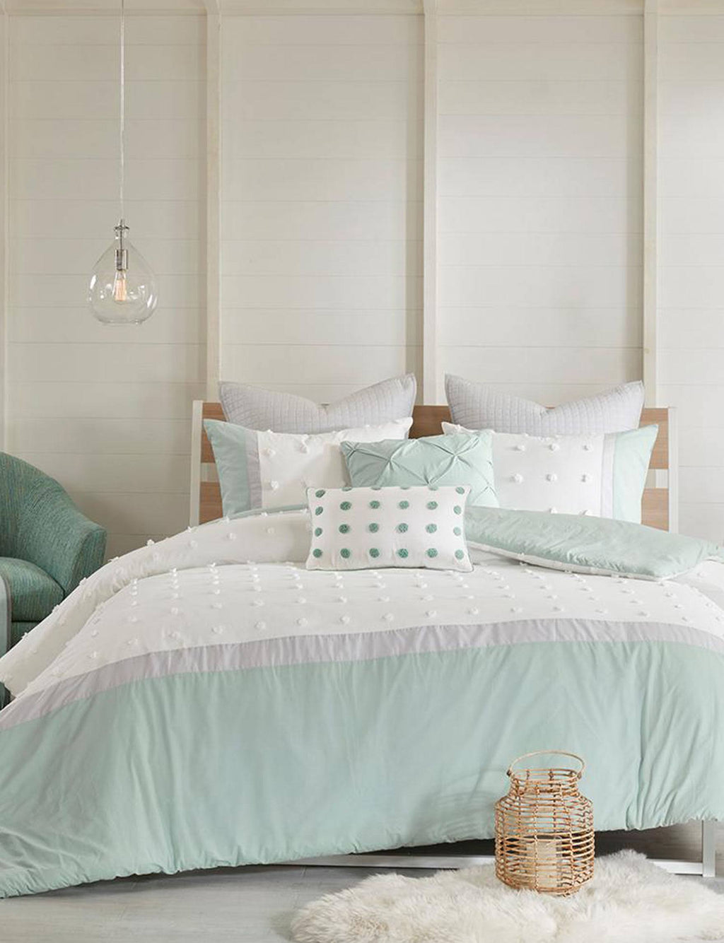7 Piece Cotton Jacquard Duvet Cover Set Y42159