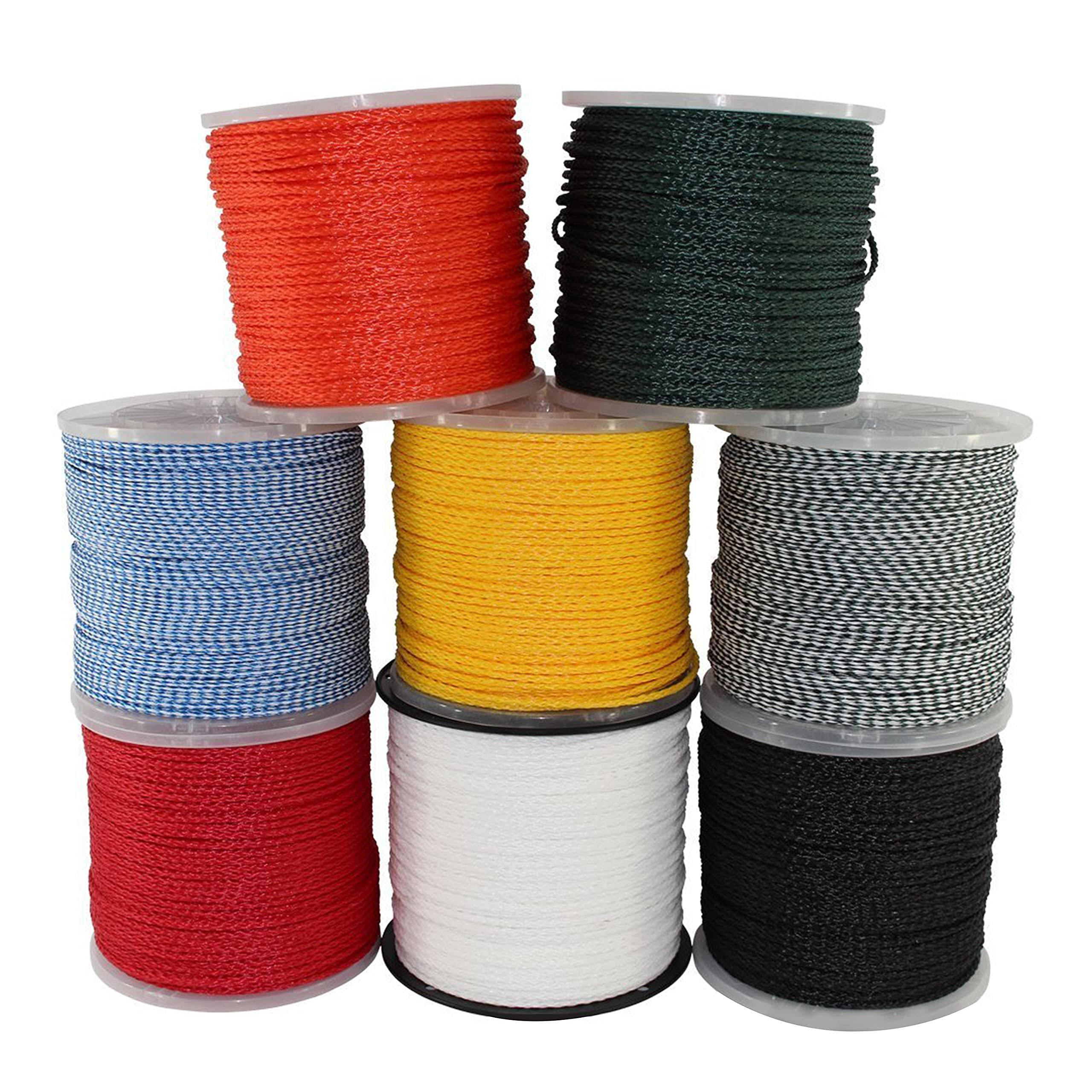 Lightweight Hollow Braid Polypropylene Rope 3/16 x 1000ft Yellow L21067