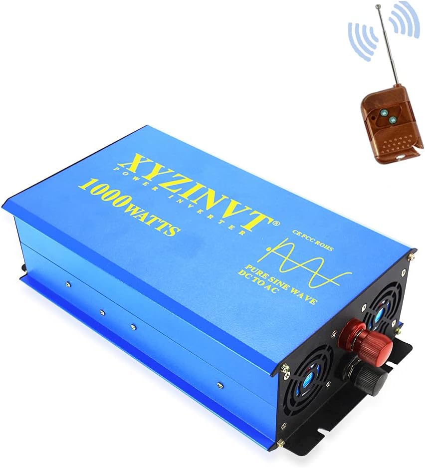 2000 watt Pure Sine Wave Power Inverter DC 12V to AC 120V with LED Display and Wireless Remote Controller H5594