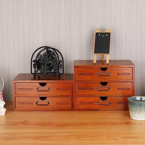 Blue 3 Drawer Wooden Storage Box N37654